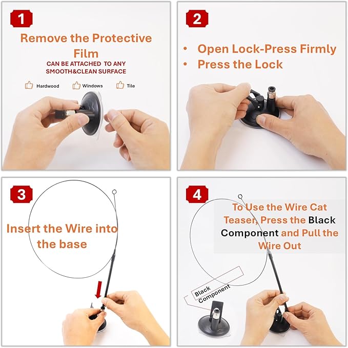 12PCS Interactive Cat Feather Wand Toy Set – 11 Bird & Feather Teaser Refills with Bells + Flexible Suction Cup Wand – Realistic Bird Design, Natural Materials, Indoor Cat Toys for Exercise & Play-PawvioPets