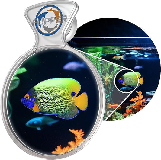 FL!PPER Flipper DeepSee Viewer MAX 5" Coral and Fish Magnifier for Reef Tank and Freshwater Aquarium Photography and Videography - Magnetic Magnifying Glass-PawvioPets