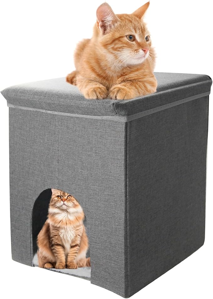 Dog Stairs with Storage Dog Steps for High Beds 3-Step Pet Stairs Ramp with Storage Box and Condo for Small Dogs Cats Pets-PawvioPets