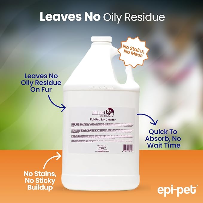 Dog & Cat Ear Cleaner Solution with Aloe Vera & Tea Tree Oil – Removes Itchy Ear Wax, Debris, Odor – Ears Wash, Drops & Flush for Pets, Dog Ears Cleaning, Cat Cleaner, 16 oz- 4 Gallons-PawvioPets