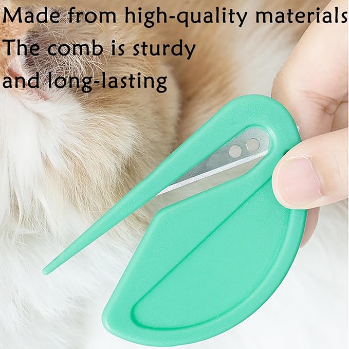 5Pcs Knotting Comb for Cats, Pet Knotting Comb De knotting comb for Dog Pet Hair Removal Tool Cat Dog Grooming Supplies Matted Fur Remover-PawvioPets
