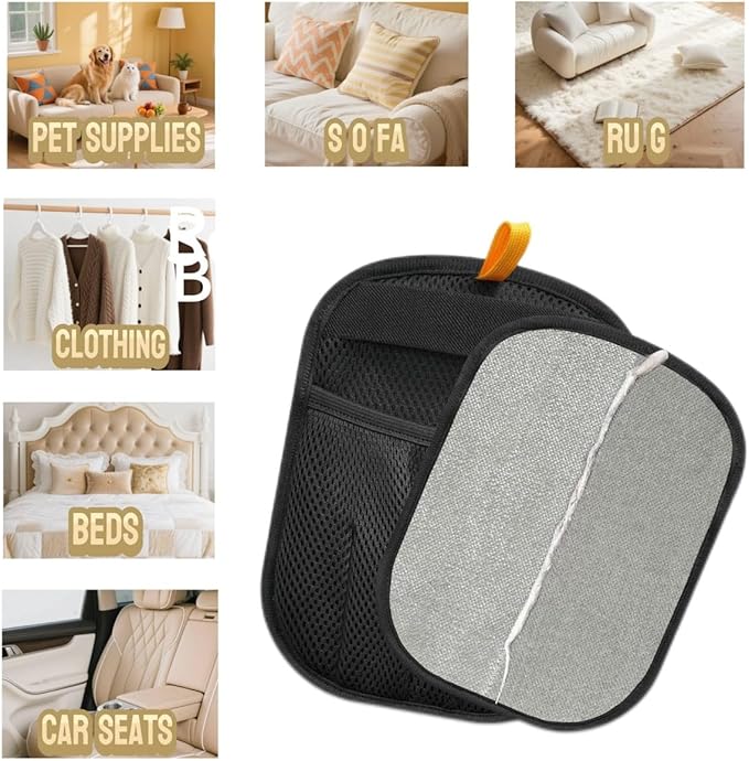 2Pcs Pet Hair Remover Gloves for Cats & Dogs, Electrostatic Pet Hair Removal Glove Brush, Upgraded Reusable Animal Fur Removal Tool, Pet Grooming Gloves for Clothing, Couch, Carpet, Car Seatd-PawvioPets