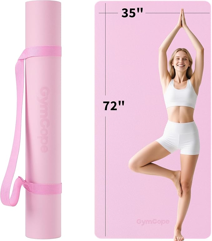 Extra Large Yoga Mat - 72"x35", 72"x48", 78"x57" - Wide TPE Exercise Mat for Home, Stretching, Couples & Family Workouts - 6-12mm Thick, Non-Slip & Waterproof - with Carry Bag and Straps-PawvioPets