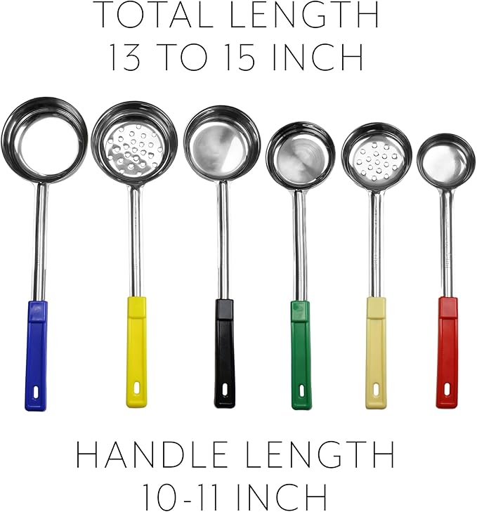 Darware Portion Control Serving Spoons (6-Piece Ladle Set); w 1/4 Cup, 1/2 Cup, 3/4 Cup & 1 Cup (2, 4, 6, 8 oz) & 1/2 & 1 Cup Utensils/Spoodles-PawvioPets
