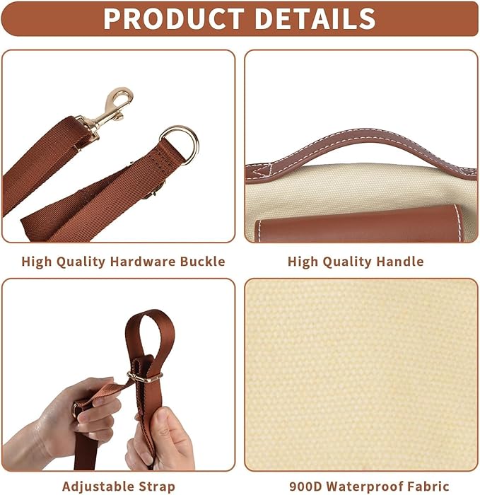 Dog Lift Harness Dog Carrier VES Harness Adjustable Leash with Small Puppy Treat Bag,Fits Most Cars,M-PawvioPets