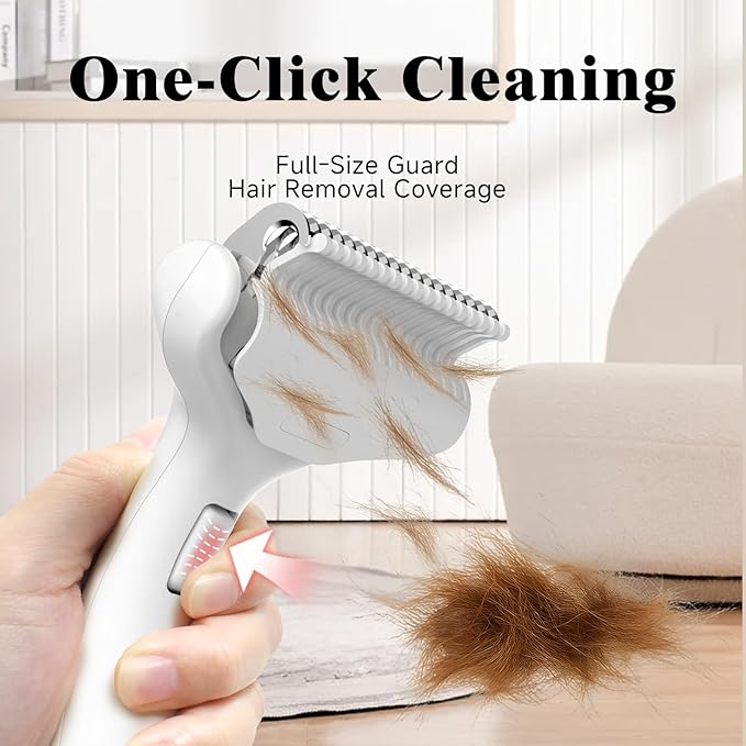 3-in-1 Pet Steam Brush Set for Dogs & Cats, Grooming Comb with Spray, Defur Tool, Water-Assisted Hair Removal, Spritz Brush, Multi-Purpose Kit, Undercoat Rake, Deshedding Brushes, Dematting Brush.-PawvioPets