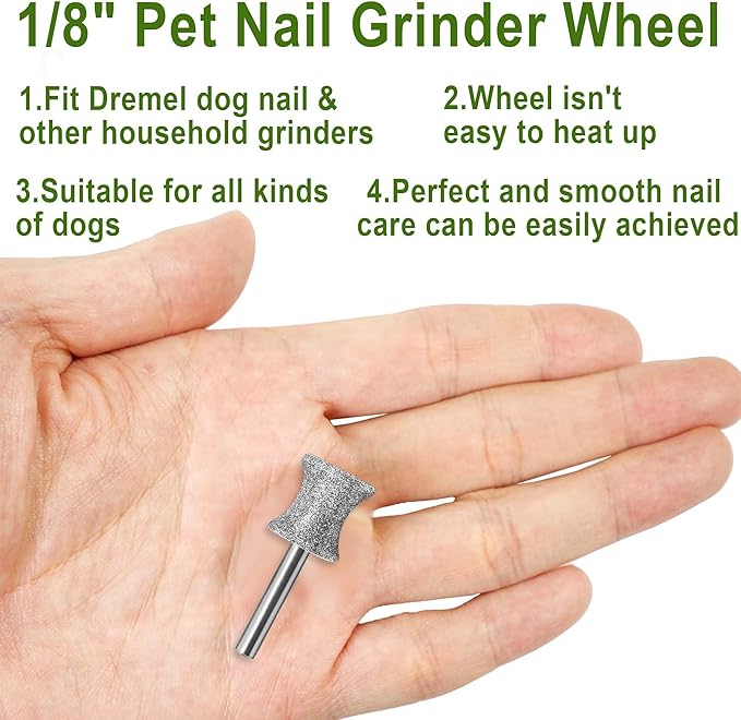 Diamond Dog Nail, 1/8'' Nail Tool for Dogs, for Animals Nail Care & Home Grinder Tools for Dogs-PawvioPets