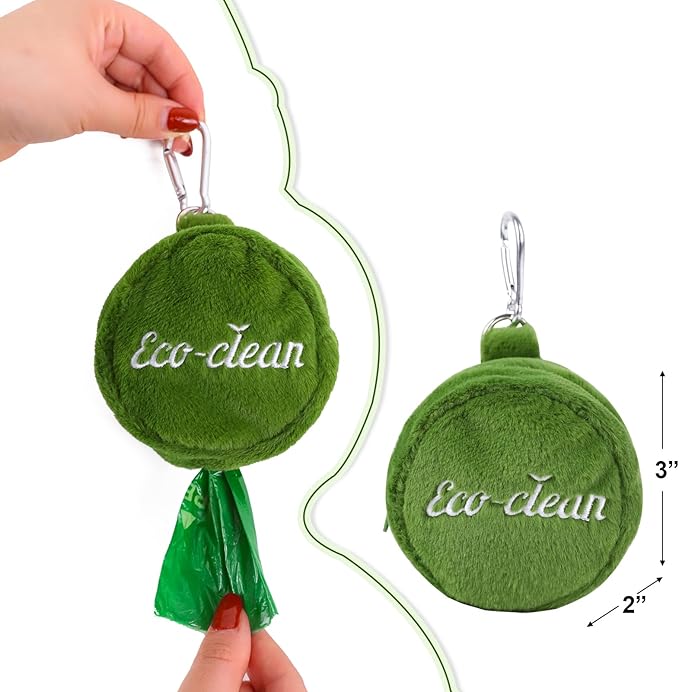 ECO-CLEAN Dog Poop Bags with 3 Bags Left Indicator - 360 Count Extra Thick and Leak Proof Pet Waste Bags with 1 dispenser, Unscented-PawvioPets