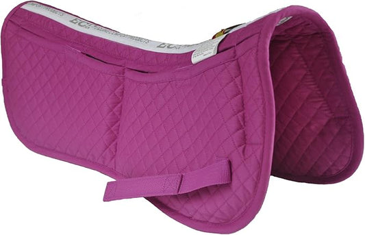 ECP Equine Comfort Products Adjustable Shock Absorbing Memory Foam Half Saddle Pad, Injury Prevention & Pressure Relief, Customizable Fit, Breathable for All Riding Styles-PawvioPets