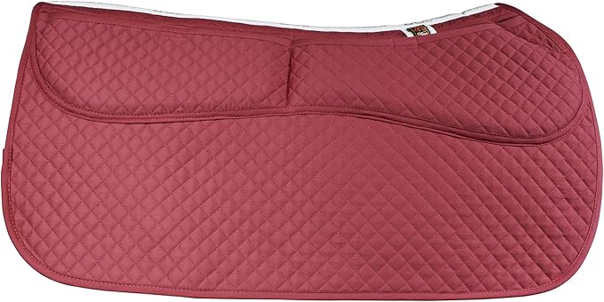 ECP Equine Comfort Products Thermoregulating Western Saddle Pad, Machine Washable Contoured Fit, Water Absorbing, Therapeutic, Shock Absorbing with Adjustable Memory Foam Shims-PawvioPets