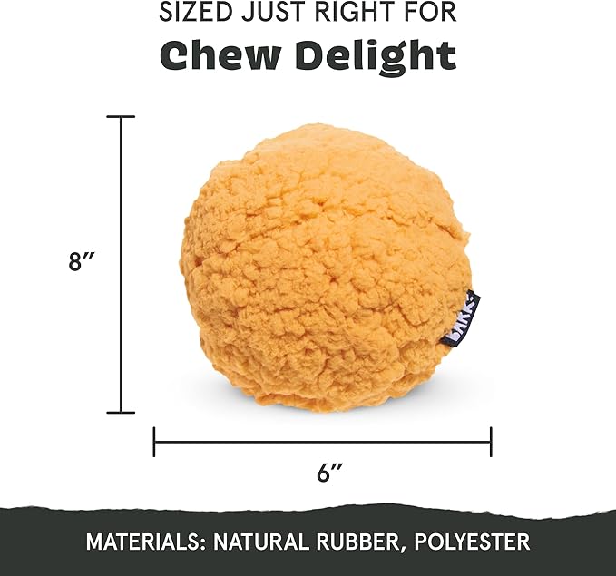 Barkbox Cheeze Brawl Super Chewer Plush Toy with Hard Core Center, Large-PawvioPets