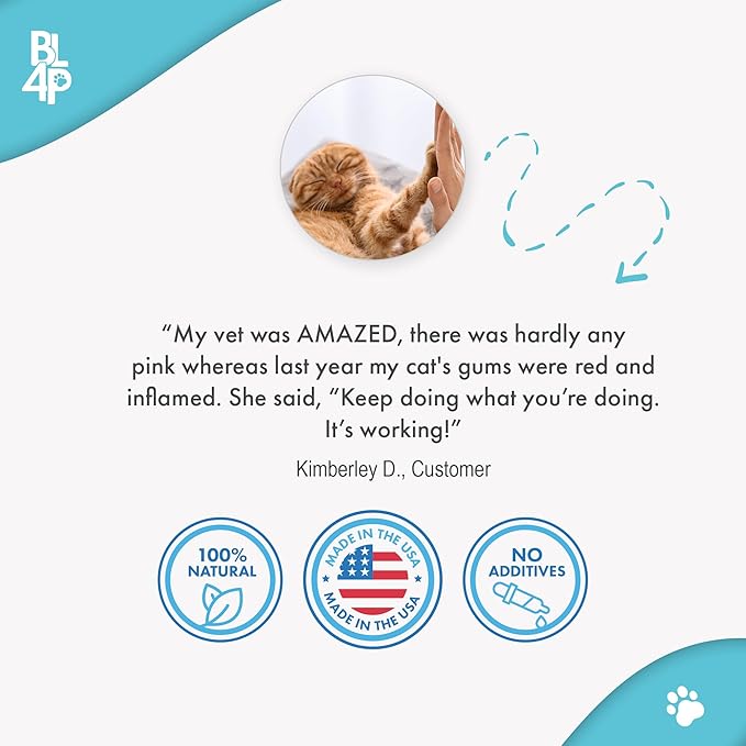 Cat Bad Breath & Oral Health Remedy, Natural Dental Care Cats Teeth, Mouth and Gums, Easy to Use Daily Supplement for Stomatitis, Gingivitis, Plaque & Tartar Control for Cats, 800 Small Pills-PawvioPets