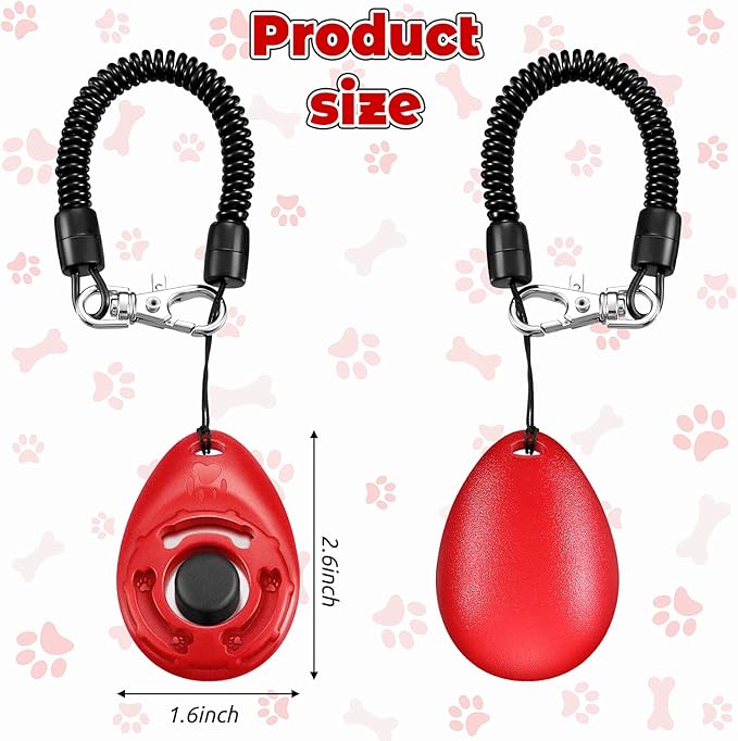 Frienda 18 Pieces Dog Training Clicker, Pet Behavioral Training Clickers with Wrist Strap for Dogs Cats Puppy Birds Horses(Multicolor)-PawvioPets