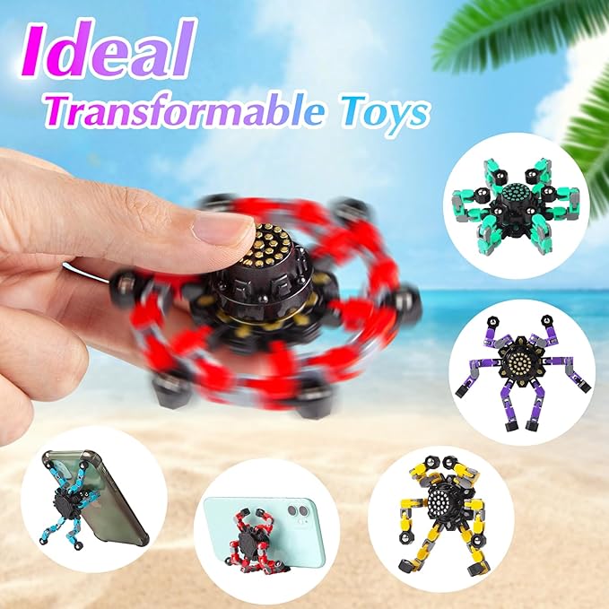 for Mom Transformable Fidget Spinners for Kids and Adults Stress Relief Sensory Toys for Boys and Girls Fingertip Gyros Toy Birthday Party Favors for Kids Classroom Gifts-PawvioPets