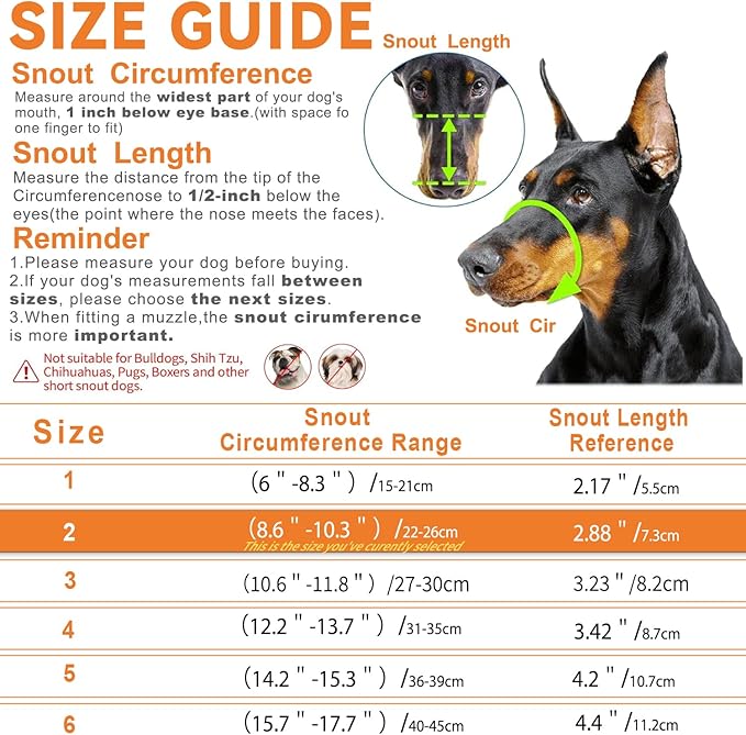 Dog Muzzle – Lightweight Breathable Basket Muzzle, Anti-Biting & Chewing, Adjustable Fit for Small, Medium & Large Dogs(Size 2)-PawvioPets