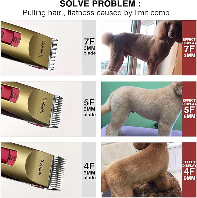 Dog Clippers for Grooming for Thick Heavy Coats/2-Speed Low Noise Rechargeable Cordless Pet Shaver with Stainless Steel 4 Blade for Dogs Pets and Animals-PawvioPets