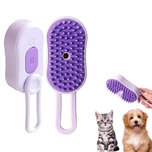 2024 Multifunctional Pet Grooming Brush - 3-in-1 Detangling and Massage Comb for Removing Loose Hair from Cats and Dogs-PawvioPets