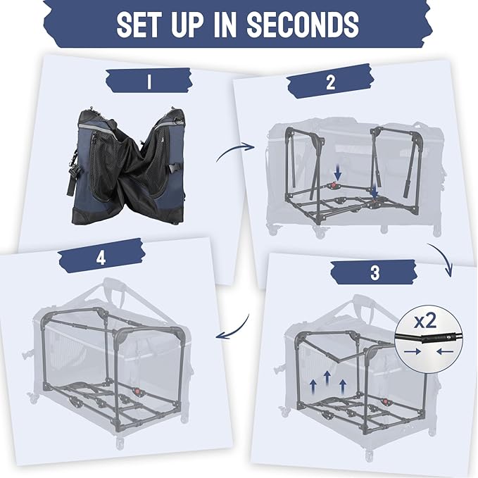 30IN Soft Collapsible Dog Crate w Detachable Wheels, Rolling Travel Dog Crate for Medium Breed Dogs, Portable Dog Kennel with Mesh Windows, Indoor & Outdoor Uses-PawvioPets