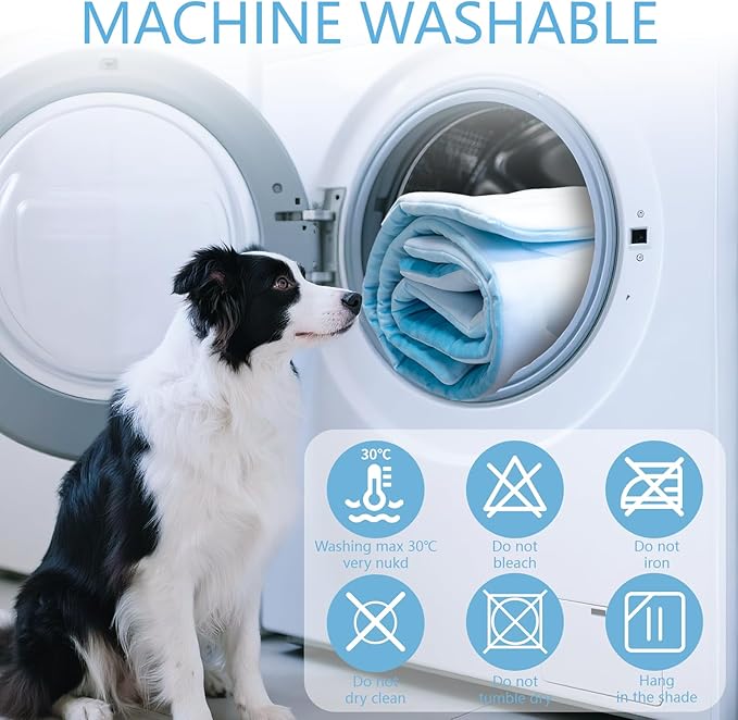 BECEMURU Dog Cooling Mat - 48" x 28" Thickening Cooling Pad Blanket for Crate, Kennel, Bed, Sofa - Machine Washable, Durable, Non-Gel - Keep Your Pet Cool and Comfortable-PawvioPets