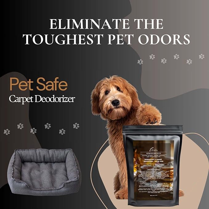 Almond Biscotti Carpet Freshener Powder Refill 36 oz | Powerful Odor Eliminator for Home | Upholstery Deodorizer | Carpet Deodorizer | Pet Urine | Cat Litter Box-PawvioPets