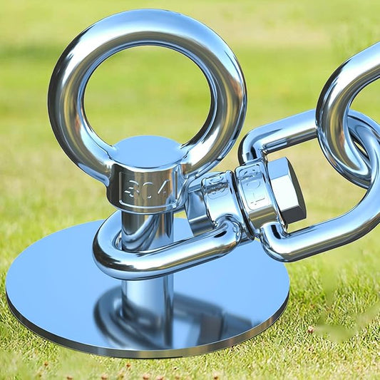 Dog Tie Out Stake for Yard,(up to 300lbs),360° Swivel Dog Run Anchor,Use Any Tie Out Cable or Yard Leash- Outdoor Camping(Anchor Only)-PawvioPets