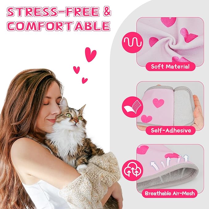 Cat Grooming Hammock, Self-Adherent Wrap for Cutting Nails, Anti-Escape Calming Grooming Bag for Medicine, Nail Clipping, Teeth Brushing, Ear Cleaning-PawvioPets