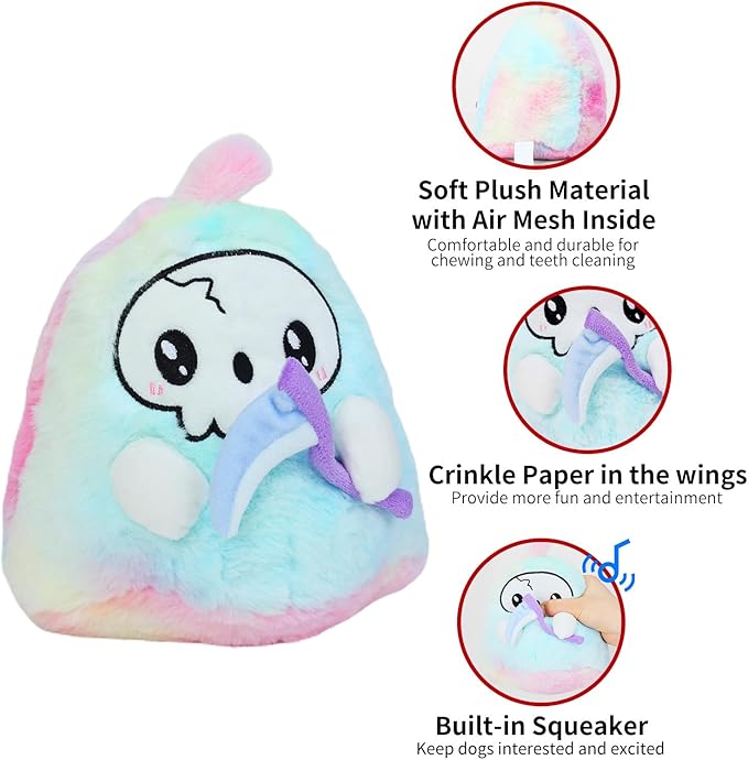 DODODOLA Dog Toys Puppy Toys Cute Squeaky Dog Toy with Crinkle Paper Stuffed Plush Halloween Dog Toys for Small Medium Large Dogs-PawvioPets