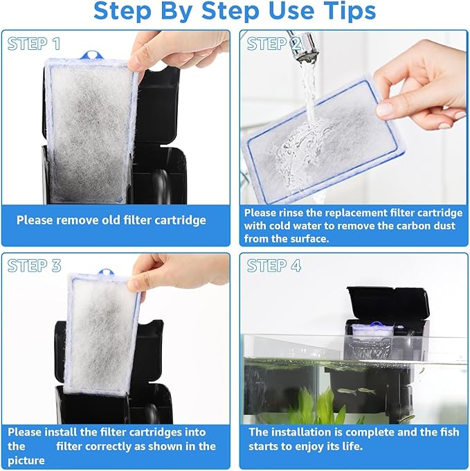 9 Count Assembled Large Filter Cartridges Compatible with Tetra Whisper Bio-Bag Filters 20i 40i IQ20/30/45/60 PF20/30/40/60, Large Replacement Filter Cartridges for Whisper Filters & Aquariums-PawvioPets