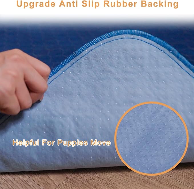 2Pack Washable Pee Pads for Dogs 18”x24”, Quick Dry Puppy Pads, Waterproof, Non Slip, Premium Reusable Dog Training Pads-PawvioPets