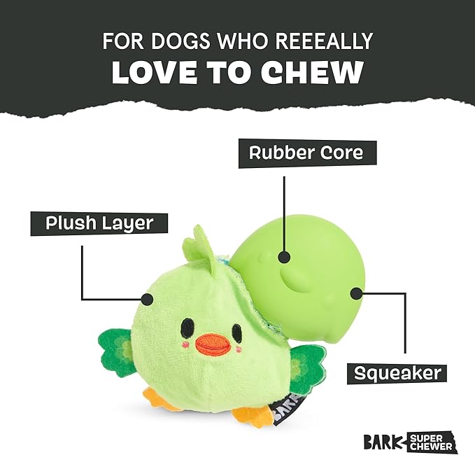 Barkbox Piper Parrot Dog Toy for Small Dogs, Perfect for Flipping Fun and Tearable Outer Layer with Bonus Toy Inside for Extra Playtime Excitement-PawvioPets