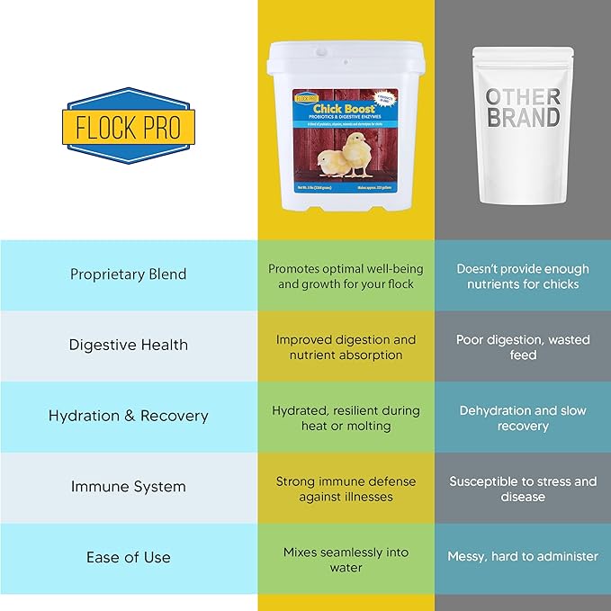 Equerry's Flock PRO Chick Boost Probiotic - Probiotics, Vitamins, Minerals and Electrolytes for Chickens | Chicken Vitamins and Supplements for All Poultry - 5lb-PawvioPets