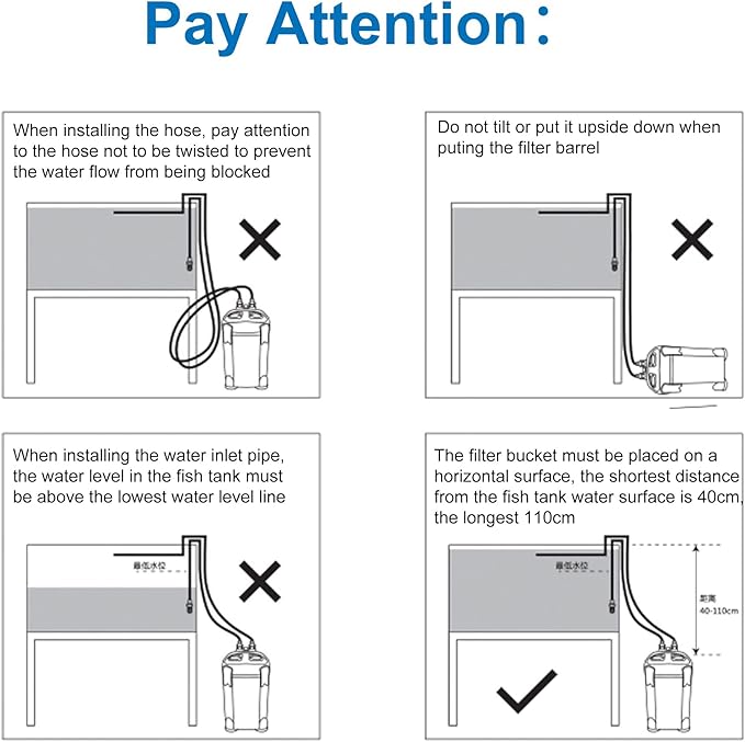 Aquarium Canister Filter with 3 Media Trays Spray Bar External Canister Filter for Large Fish Tank and Aquariums, 850F-225GPH-PawvioPets