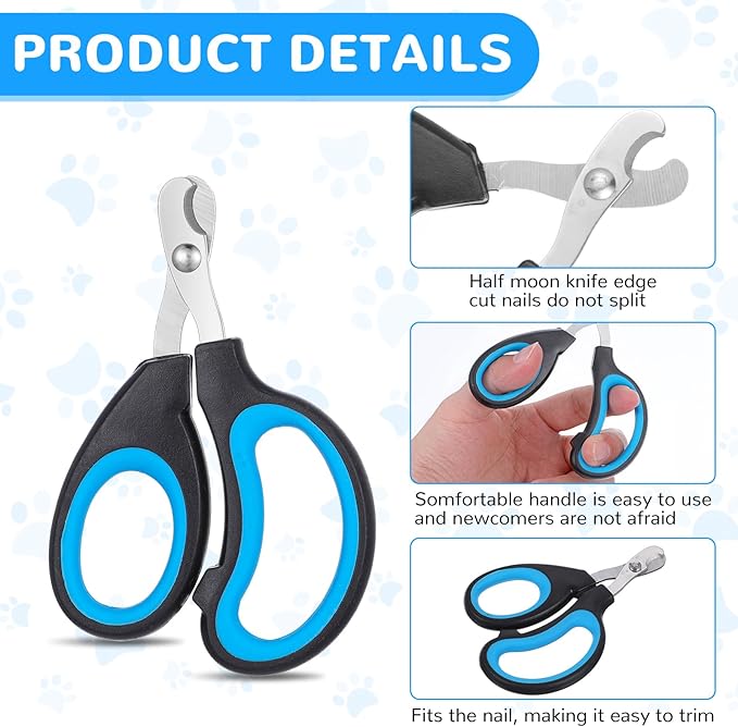 20 Pcs Cat Nail Clipper Bulk Kitten Claw Trimmer Pet Nail Cutter Claw Care for Cats, Kittens, Bunny, Puppy, Rabbit, Gatos, and More-PawvioPets