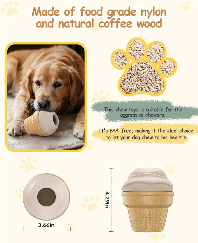 Dog Frozen Treat Toy, Long-Lasting Interactive Dog Toys to Keep Them Busy, Fillable & Freezable Birthday Gifts, Enrichment Toys for Puppy-PawvioPets