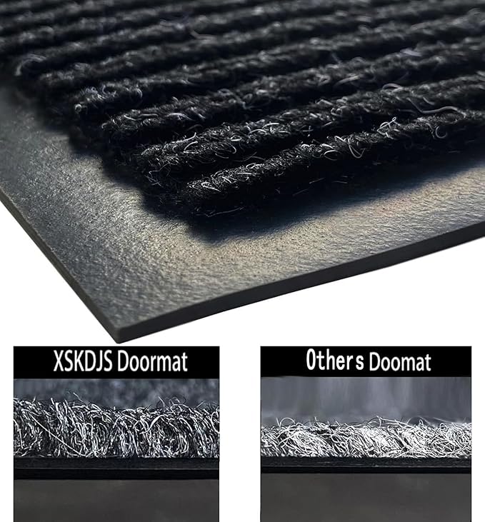 Door Floor Mat Commercial Grade Large Size 4' x 6'Heavy Duty Tough Entry Collection Slip Skid Entrance Mat with Rubber Backing Low Profile and Easy to Clean Indoor Outdoor Rug-PawvioPets