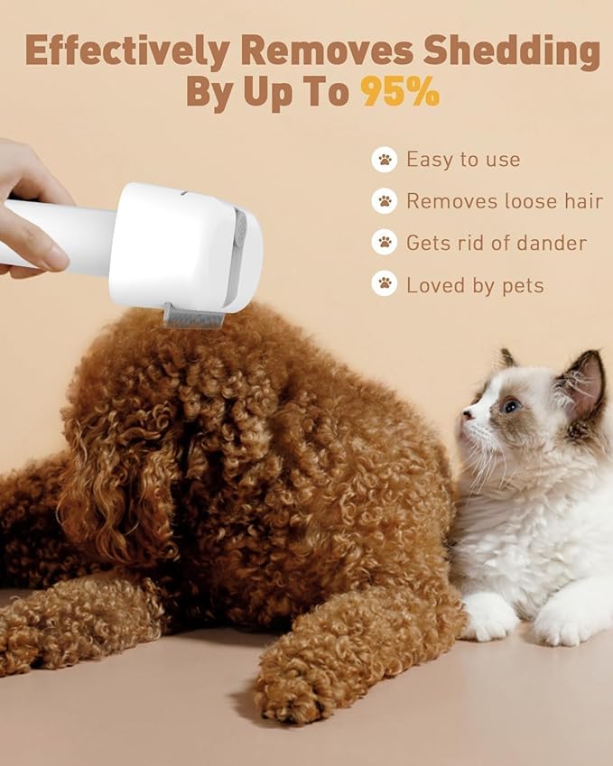 3-in-1 Dog Brush for Shedding, Multifunctional Deshedding Dog Brush for Short Haired Dogs and Cats, Pet Combs for Grooming Matting, Effectively Deshedding and Removes Dirt for Pets-PawvioPets