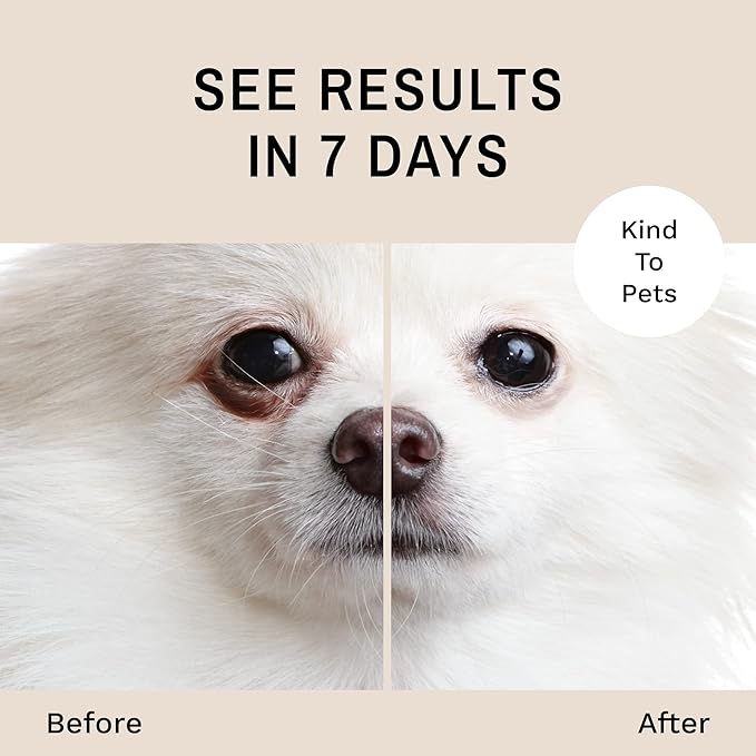 Eye Envy Tear Stain Remover Powder for Dogs and Cats. 100% Natural, Safe. Apply Around Eyes. Absorbs and Repels Tears. Keeps Area Dry. Treats The Cause of Staining. Made in The USA (2.5 oz)-PawvioPets