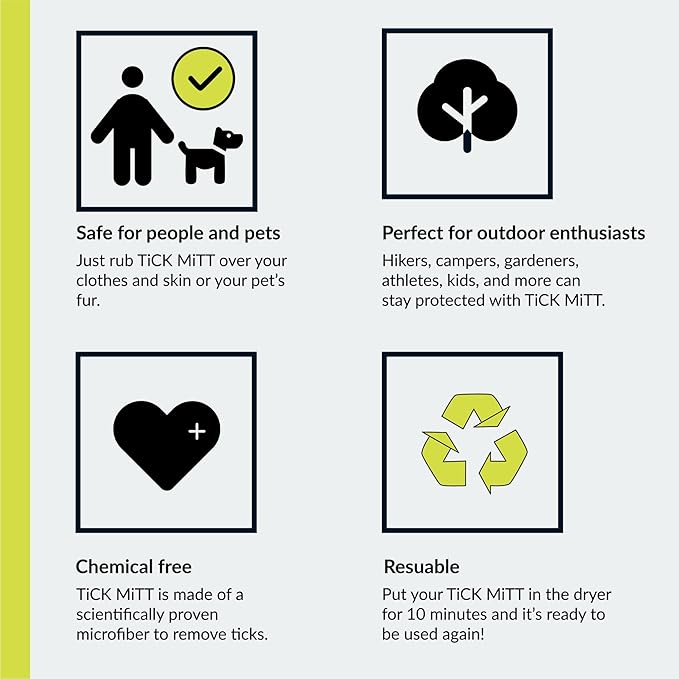 Blue Protective Glove for Tick Removal from Pets & Humans - Easy, Gentle, Chemical-Free Tick Handling - Portable & Durable for Outdoor Adventures-PawvioPets