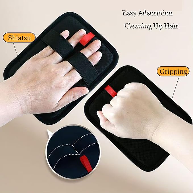 2 PCS Pet Hair Removal Gloves - Electrostatic Pet Hair Remover - Electrostatic Removal Gloves for Couch, Furniture, Carpet, Curtain - Reusable Grooming Glove for Cat & Dog-PawvioPets