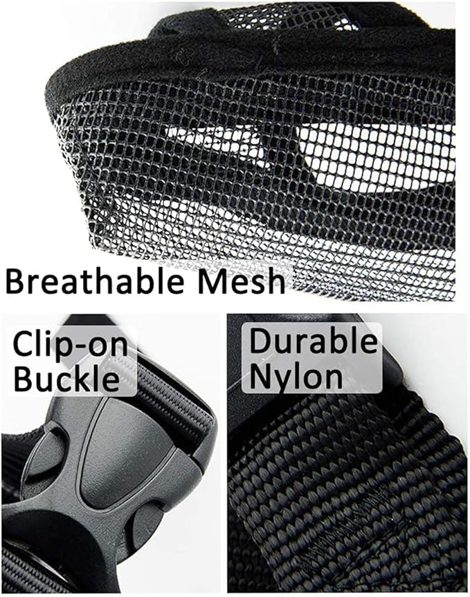 Crazy Felix Nylon Dog Muzzle for Small Medium Large Dogs Poodle Labrador Golden Retriever Doberman, Air Mesh Breathable and Drinkable Pet Mouth Guard for Anti-Biting Chewing Scavenging(XL, Grey)-PawvioPets