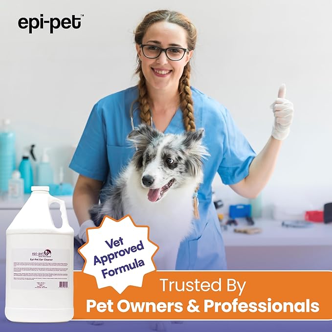 Dog & Cat Ear Cleaner Solution with Aloe Vera & Tea Tree Oil – Removes Itchy Ear Wax, Debris, Odor – Ears Wash, Drops & Flush for Pets, Dog Ears Cleaning, Cat Cleaner, 16 oz- 4 Gallons-PawvioPets