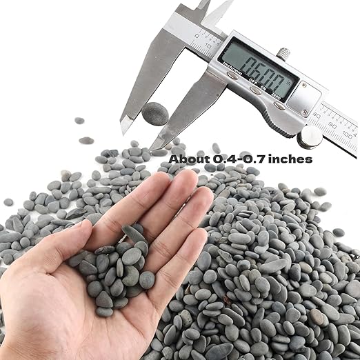 45lb River Rocks Pebbles for Plants & Succulents, Decorative Outdoor Landscaping Garden Rocks, Natural Small Mexican Beach Pebbles Aquarium Rocks Gravel for Fish Tanks Vase Yard Decor-PawvioPets