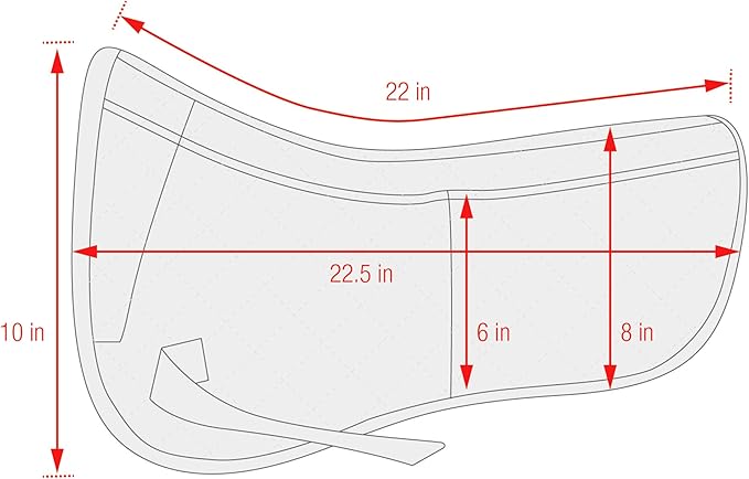 ECP Equine Comfort Products Adjustable Shock Absorbing Memory Foam Half Saddle Pad, Injury Prevention & Pressure Relief, Customizable Fit, Breathable for All Riding Styles-PawvioPets
