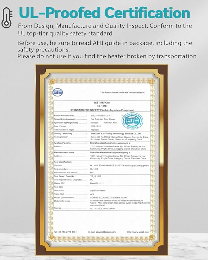 Aquarium Heater for 40-55-75 Gallon, 300W Submersible Fish Tank Water Heater with Accurate Temperature Control, Over-Temp Protect, Auto Shut-Off, Quick Heat up for Saltwater & Freshwater-PawvioPets