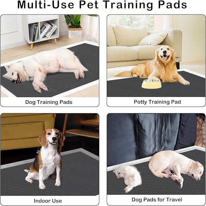 ELEGX Extra Large 28"x44" 30 Pcs Odor-Control Super Absorbency Charcoal Pee Pads for Dogs,Leak-Proof Pet Training Pee Pads,Thicken Disposable Potty Pads Puppy Training Pads for Cats Rabbits-PawvioPets