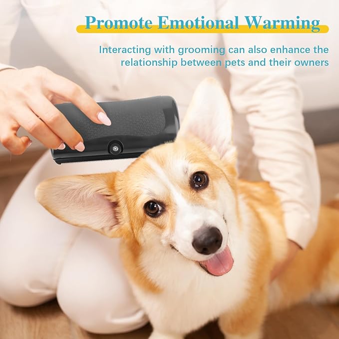 2025 Upgrade Deshedting Dog Brush & Cat Brush - Dog Undercoat Brushs with Comfort Grip, Pet Hair Removal Tool for Shedding - Fits Short Hair Pets (4 Inches)-PawvioPets