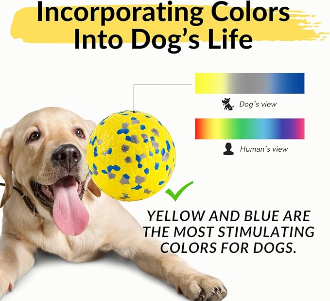 Durable Interactive Dog Toys for Aggressive Chewers,Puppy Teething Toys,Floating Fetch Balls,Bouncing Chew Balls,Tennis Balls for Dogs (2 Balls)-PawvioPets