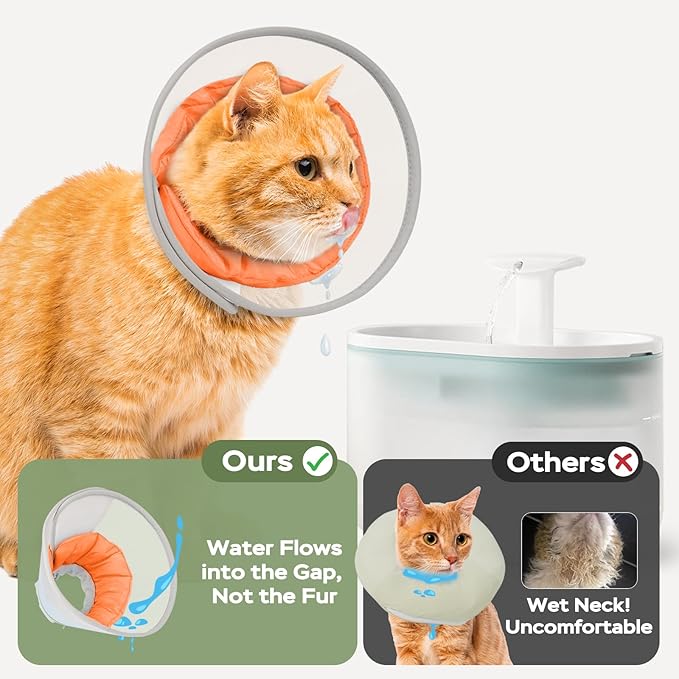 Cat Cone Collar Soft: Comfortable Waterproof Mesh Recovery Cone After Surgery to Stop Licking and Scratch, Alternative to Plastic Elizabeth Head/Neck Cone-PawvioPets