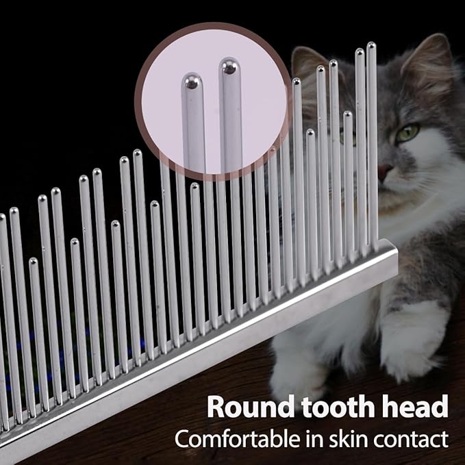 6.1" Dog Grooming Comb for Long Haired Cats & Dogs-PawvioPets