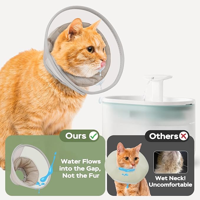 Cat Cone Collar Soft: Comfortable Waterproof Mesh Recovery Cone After Surgery to Stop Licking and Scratch, Alternative to Plastic Elizabeth Head/Neck Cone-PawvioPets